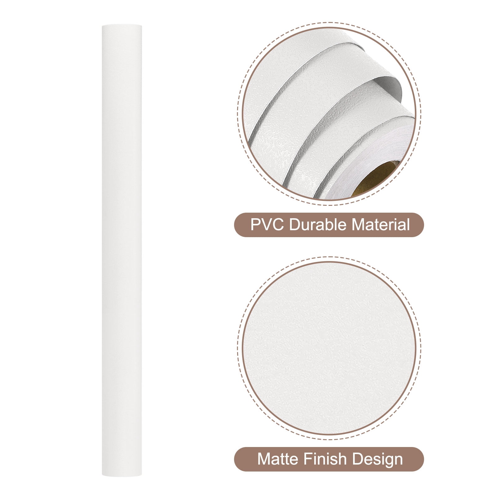 Unique Bargains Peel Stick Wallpaper Solid Color Vinyl Self-Adhesive Paper Khaki Gray