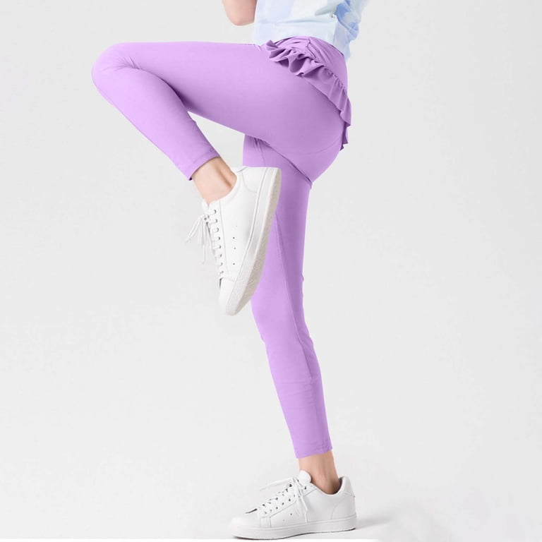 Youthful Flying Pantalon Patinage Artistique Femme Leggings - Violet XL - Élastique Et Chaud