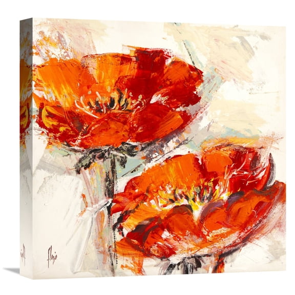 Global Gallery Luigi Florio,'Papaveri dorati' Stretched Canvas Artwork