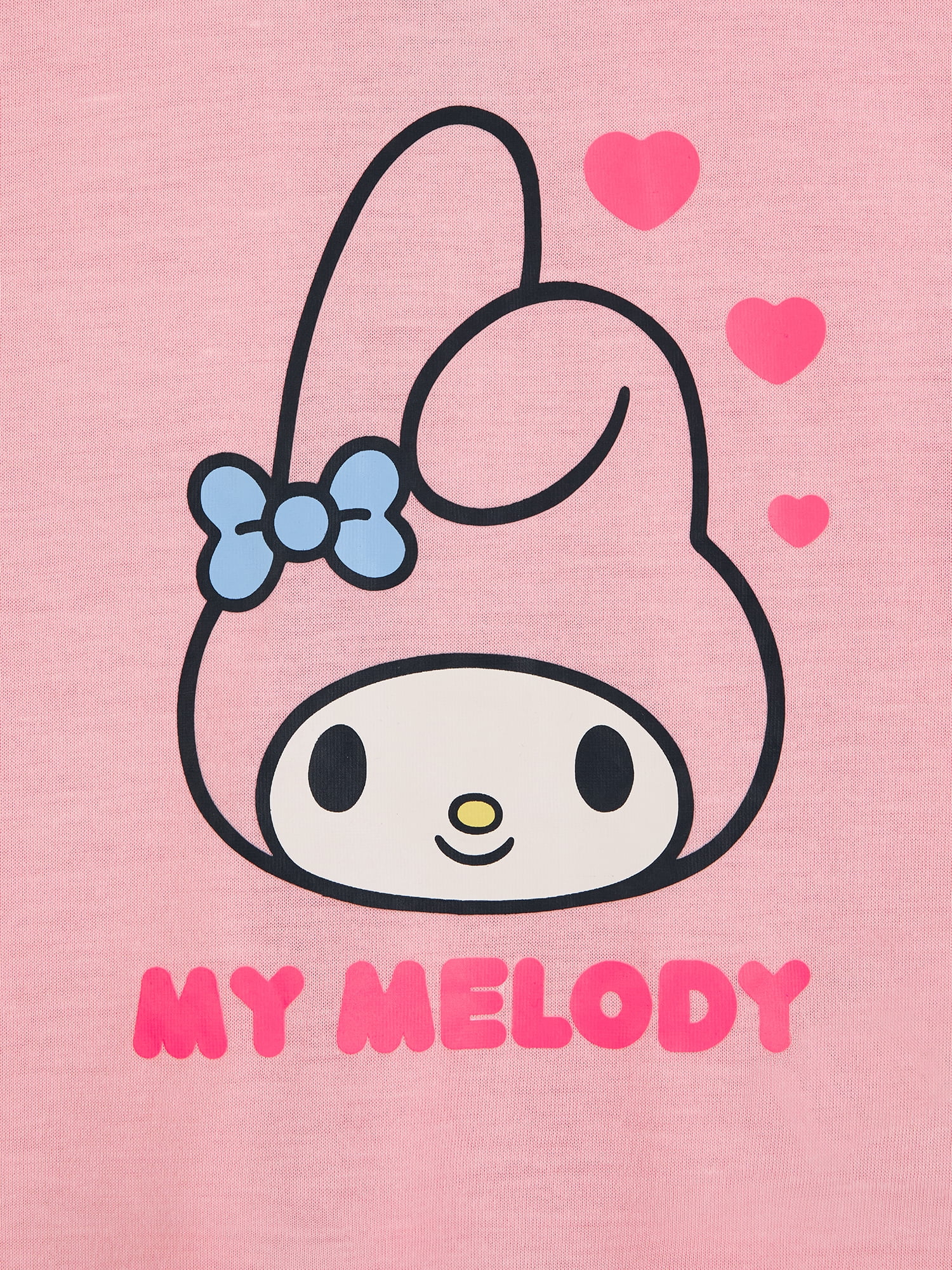Hello Kitty x Wonder Nation Girls Short Sleeve Pajama Top and Short Pajama Set, 2-Piece, Sizes 4-18
