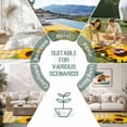 thumbnail image 6 of Spring Sunflowers Outdoor Rug for Patio/Deck/Porch, Non-Slip Large Area Rug 3 x 5 Ft, Yellow White Plaid Farmhouse Rustic Indoor Outdoor Rugs Washable Area Rugs, Reversible Camping Rug Carpet Runner, 6 of 8
