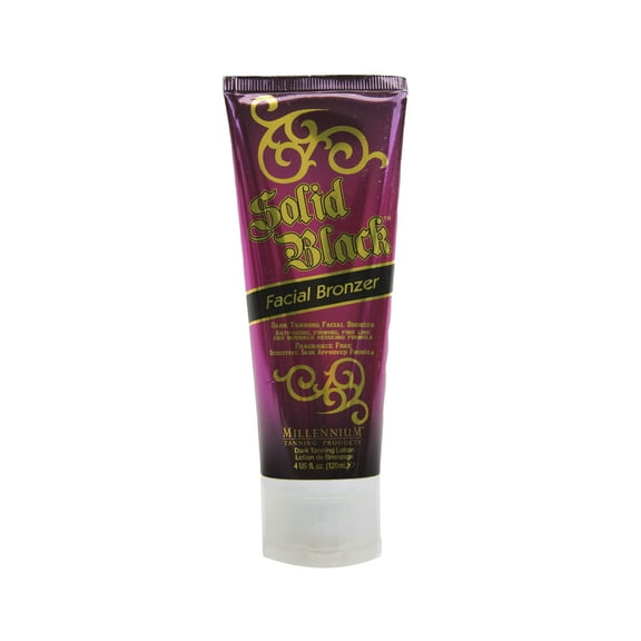 Millennium Tanning Solid Black Facial Bronzer, Skin-Firming Tanning Lotion for Face, 4 ounces C3