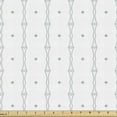 thumbnail image 1 of Abstract Fabric by the Yard, Ornamental Little Rhombuses Motif Inside Vertical Stripes on Plain Background, Upholstery Fabric for Dining Chairs Home Decor Accents, Multicolor by Ambesonne, 1 of 5