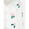 thumbnail image 4 of 99 Jane Street Women's Plus Bubble Floral Cardigan Sweater, Midweight, Sizes 1X-4X, 4 of 5