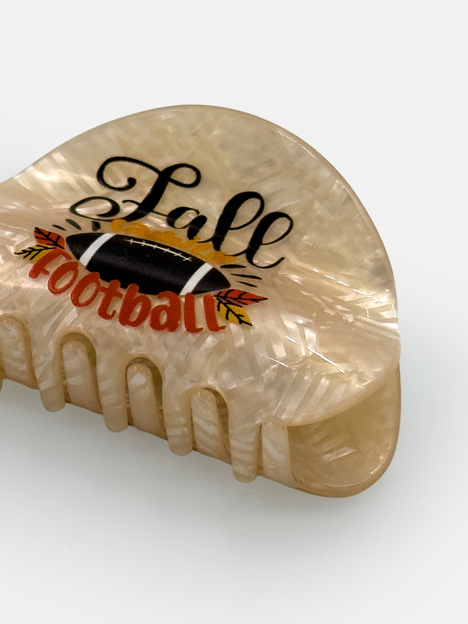 Football Acrylic Hair Claw, Brown Multi, by Way to Celebrate