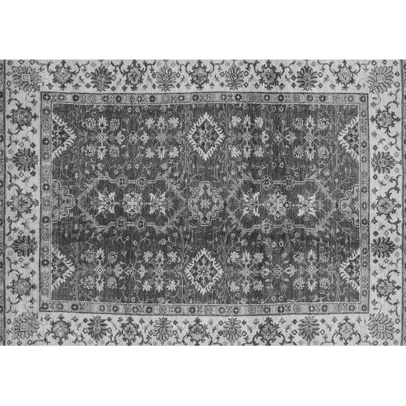 Ahgly Company Indoor Rectangle Abstract Gray Modern Area Rugs, 2' x 5'