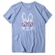 thumbnail image 5 of Blusa informal de manga corta con cuello redondo y estampado de Pascua para mujer Pompotops hfajkhk127852, 5 of 5