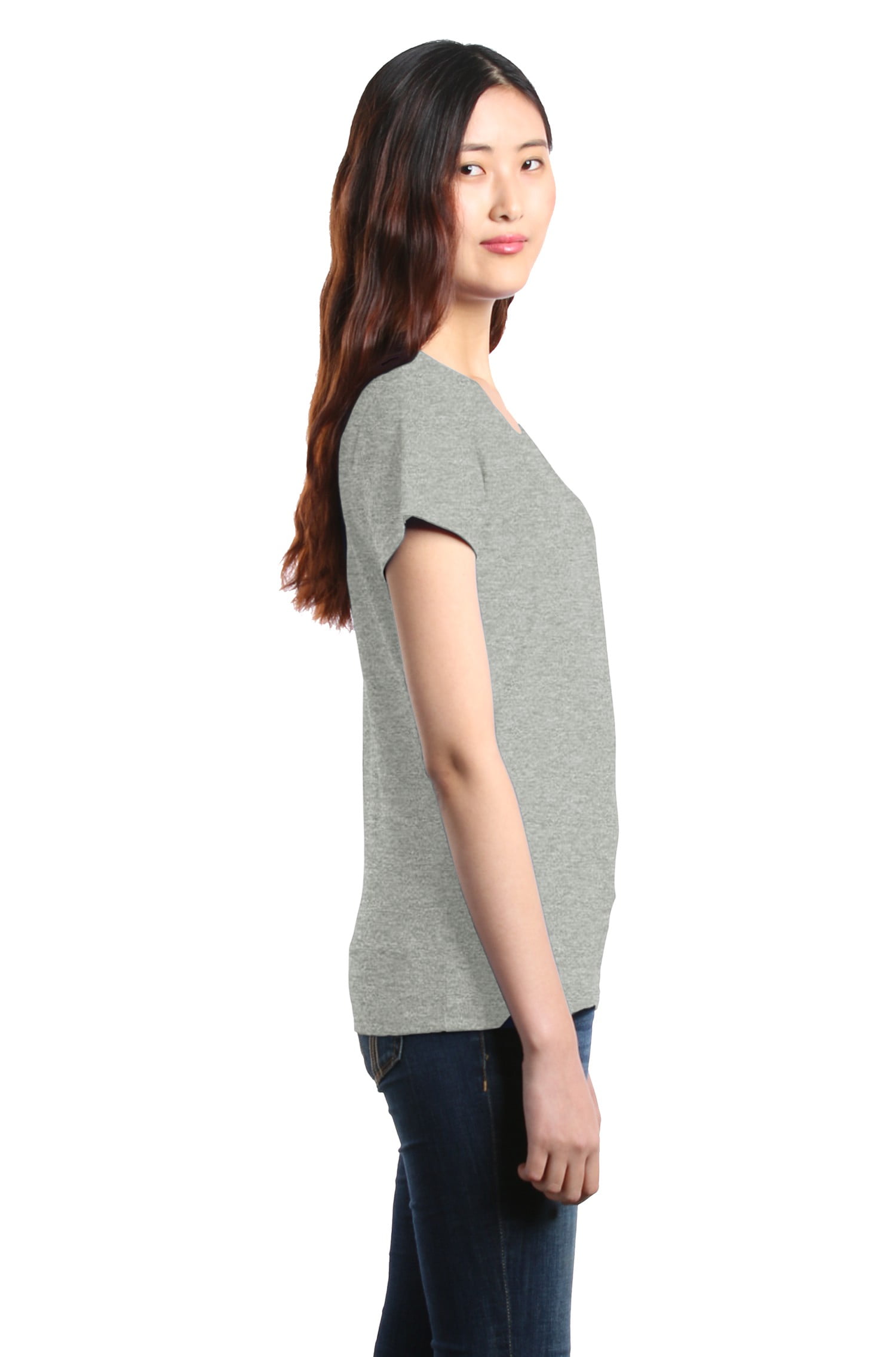 Shop4Ever Women's Pocket Size Puzzle Heart Autism Awareness Support Graphic T-Shirt Large Sports Grey