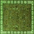 thumbnail image 1 of Ahgly Company Indoor Square Oriental Green Industrial Area Rugs, 8' Square, 1 of 4