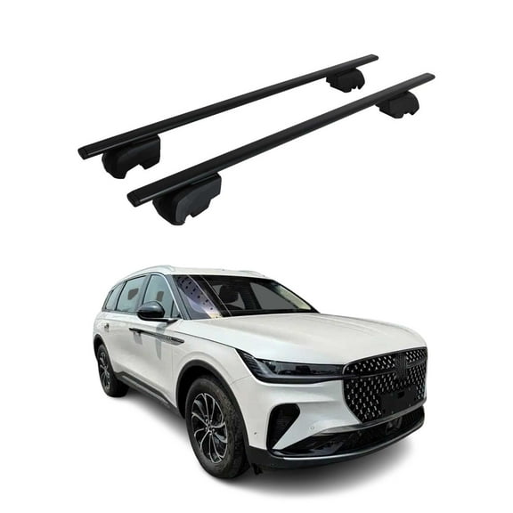 Roof Racks Luggage Carrier Cross Bars Iron for Lincoln Nautilus 2024 Black 2Pcs