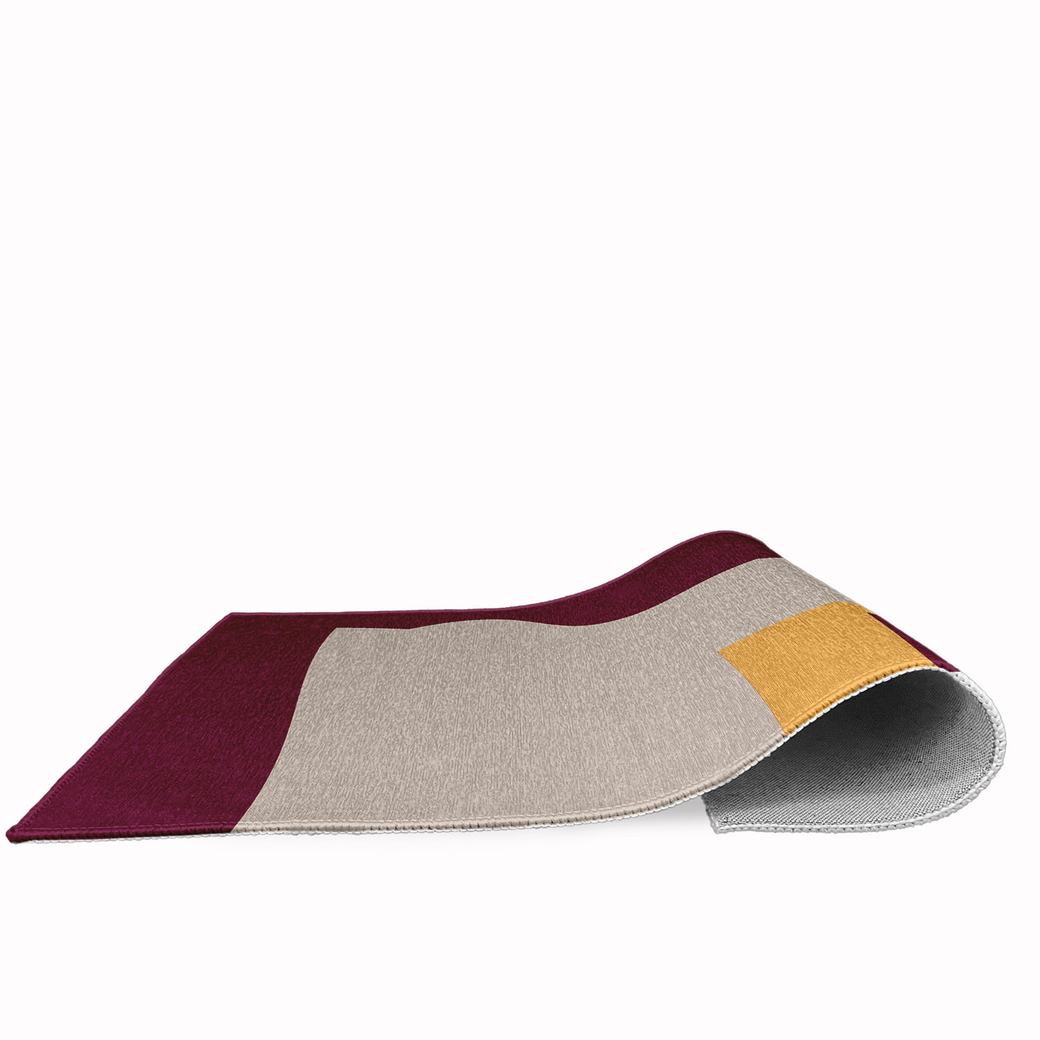 24" 36" Simply Daisy Bold Blocks Modern & Contemporary Chenille Area Rug, Maroon Red