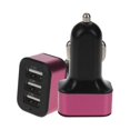 thumbnail image 1 of CIMAXIC Chargeur de Voiture USB Rose avec 3 Ports de Charge Intelligents et Protection contre les Courts-Circuits, ABS et Alliage d'Aluminium, Format Mini, 2,56 Pouces X 1,34 Pouces X 0,79 Pouces, 1 of 4
