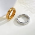 thumbnail image 4 of Rotatable Vertical Stripe Stainless Steel Fidget Ring for Women Men, Anxiety Mood Fidget Jewelry, 4 of 7