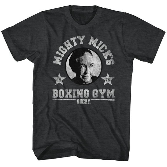 Rocky Mighty Mick Black Heather Adult T-Shirt 4Xlt