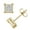 White, variant on 1/10 cttw Black Diamonds Square/Princess shape Stud Earring Crafted in 10KT Yellow Gold, Real Diamond Earring for Women.