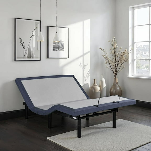 Miekor Furniture California King Adjustable Bed Base with Three Vibration Modes and Head and Foot Position Adjustments 60472