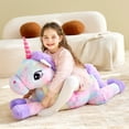 thumbnail image 6 of IKASA Giant Unicorn Stuffed Animal Plush Toy,Large Jumbo 43" Multicolored Huge Cute Soft Toys,Big Size Fluffy Plushy Fat Oversized Plushie,Gifts for Kids Girls Boys Girlfriend Children, 6 of 6