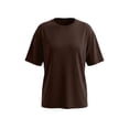 thumbnail image 4 of Women's Oversized Workout Cropped T Shirts Crew Neck Short Sleeve Casual Loose Summer Crop Tee Tops,XL, 4 of 7