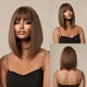 thumbnail image 2 of Pelucas sintéticas cortas y rectas con flequillo para mujeres negras, cabello Bob para Cosplay diario, peinado Bobo, resistente al calor, 2 of 4
