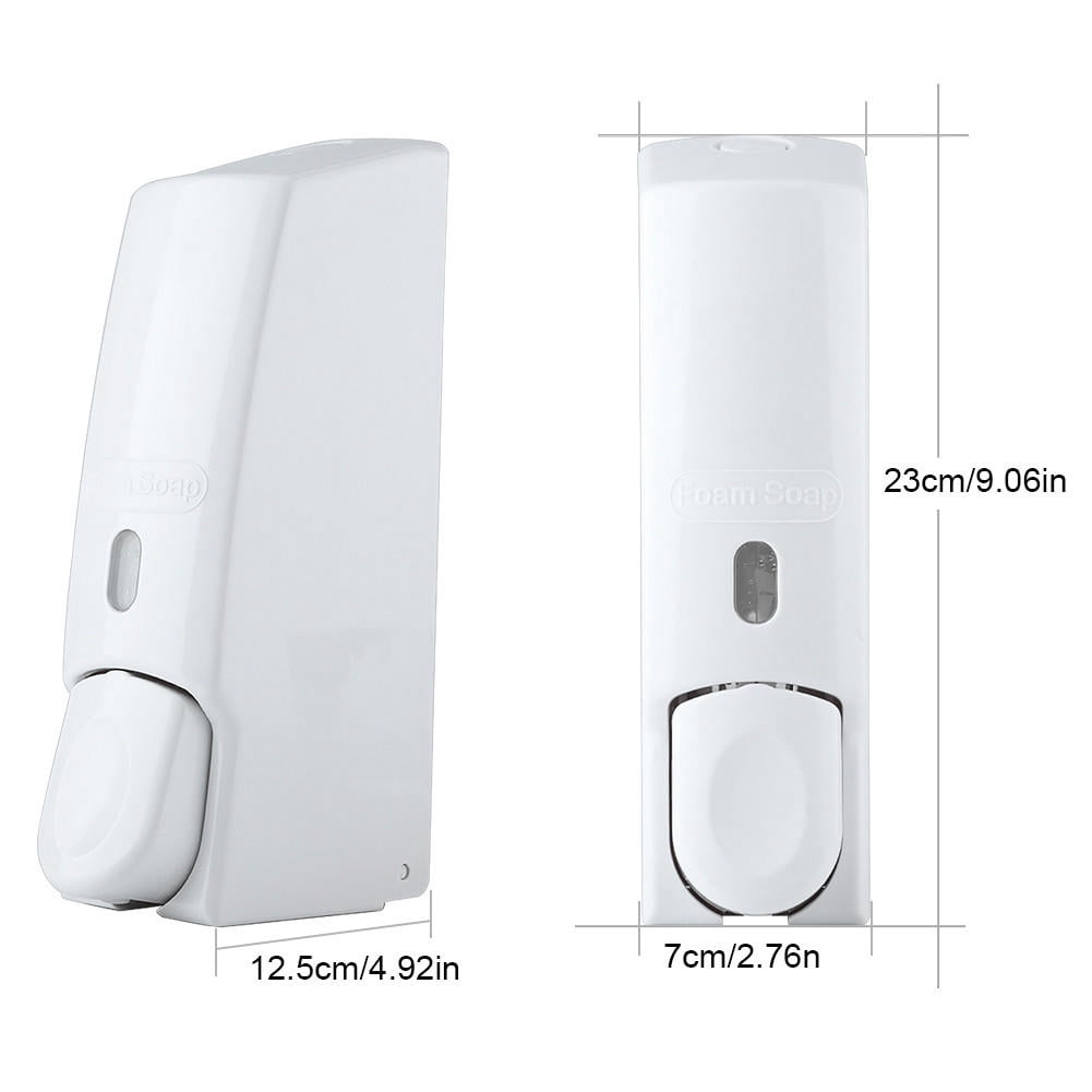 BIMZUC 600 ml Wall‑Mounted Manual Foam Soap Dispenser – Durable ABS, Easy‑Press Button, Visible Refill Indicator, Ideal for Home, Office & Public Restrooms