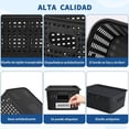 thumbnail image 3 of 8 Cajas de Almacenamiento de Plástico con Tapa, Contenedores Apilables y Resistentes, 26.3x18.5x10.3 cm para Organizar Armario, Dormitorio, Baño, Cocina, Sala y Oficina (Negro), 3 of 7