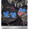 thumbnail image 1 of Soimoi Cotton Poplin Fabric Leaves,Floral & Peacock Bird Printed Fabric 1 Yard 56 Inch Wide, 1 of 1