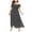 A-Navy, variant on Jinhomg Womens Boho Dresses 2025 Trendy Off Shoulder Shirred Dress Plus Size Casual Short Sleeve Split Maxi A Line Dress Vacation Beach Dresses Navy L