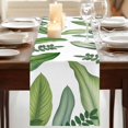 thumbnail image 3 of Table Runners 90 Inches Long Dress Scarves, Green Leaves Farmhouse Coffee/Dining/Kitchen Table Runner for Living Room, Tropical Summer Botanical Watercolor Elegant Leaf 13x90 Inch, 3 of 9