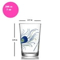thumbnail image 3 of LAV Decorative Water Glass Set of 6, Decorated Drinking Glasses, Glass Cups, 6 Pcs, 7 Oz (205 cc), 3 of 4