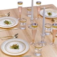 thumbnail image 7 of PARTY DISPOSABLE 40 PC DINNERWARE SET | 20 Dinner Plates | 20 Salad or Dessert Plates | Heavy Duty Plastic Dishes | Elegant Fine China Look | for Upscale Wedding and Dining (Ocean Mist - Ivory/Gold), 7 of 7