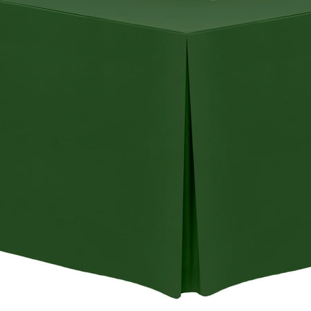 

Ultimate Textile (3 Pack) 8 ft. Fitted Polyester Tablecloth - for 30 x 96-Inch Banquet and Folding Rectangular Tables - 42 H Moss Green