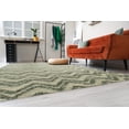 thumbnail image 2 of Tapis en Laine Tufté à la Main Chevron Émeraude, 2 of 5