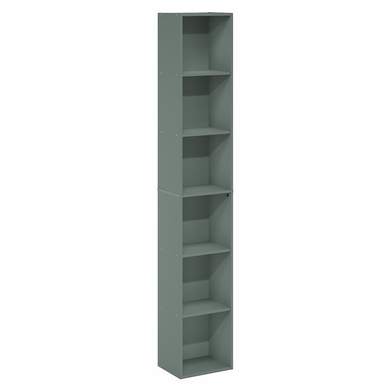 Furinno Luder 6-Tier Tall Open Bookshelf, Sage Green photo 6