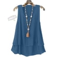 thumbnail image 5 of Inverlee Women's Cotton Linen Tanks Trendy Loose Fit Sleeveless Layers Tunic Tops Casual Solid Color Crewneck Cami Shirts, 5 of 8
