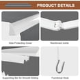 thumbnail image 6 of MEETWARM 13.1'x 8.2' Patio Awning Retractable Awning Cover for Sunshade Shelter, Outdoor Patio Canopy with Manual Crank Handle/Water-Resistant 280g/m² Polyester for Patio, Yard, Balcony, Gray, 6 of 7