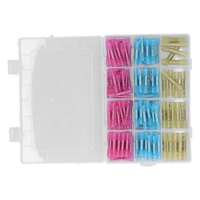 Connecteur de Fesses Thermorétractable, Conception à Double Paroi avec Raccord de Fesses, Joint d'Étanchéité Serré 200 Pcs pour Fils AWG de 22 à 10 pour Navires pour Automobile