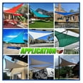 thumbnail image 3 of 6' x 12' x 13.4' Brown Sun Shade Sail UPF50 Right Triangle SMTAPT12 Canopy Fabric Cloth Screen, Water Air Permeable & UV Resistant, Heavy Duty (We Customize Size), 3 of 7