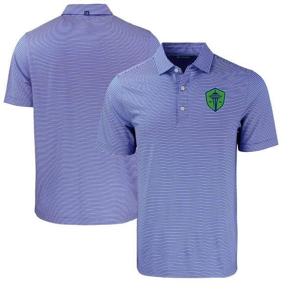 Men's-Cutter & Buck  Blue Seattle Sounders FC Big & Tall Forge Eco Double Stripe Stretch Recycled Polo