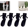 thumbnail image 1 of CHAO Calcetines magnéticos con forma de mano, nuevos calcetines con forma de mano, calcetines de pareja tomados de la mano, negros, 1 of 5
