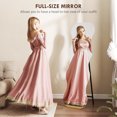 thumbnail image 4 of HOMCOM 64" x 21" Full Length Mirror, Wavy Frameless Full Body Mirror, Black, 4 of 10