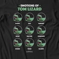 thumbnail image 4 of Disney Pixar Hoppers Emotion Of Tom Lizard Women's T-Shirt (Black, S-2XL), 4 of 5