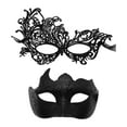 thumbnail image 3 of Abbraccia Masquerade Couple Set Cosplay Costume Accessories Halloween for Stage Performance Musical Party Night Club Dress up Black, 3 of 10