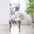 thumbnail image 3 of Dining Room Chair Covers Set of 4, Stretch Printed Kitchen Chair Covers, Washable Removable Parson Chair Cover for Dining Room, Restaurant, Ceremony, Universal Size, 3 of 6