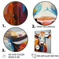thumbnail image 3 of Designart "Expressionist Portrait Of A Colorful Cow" Animals Cow Floater Framed Wall Art Living Room, 3 of 5