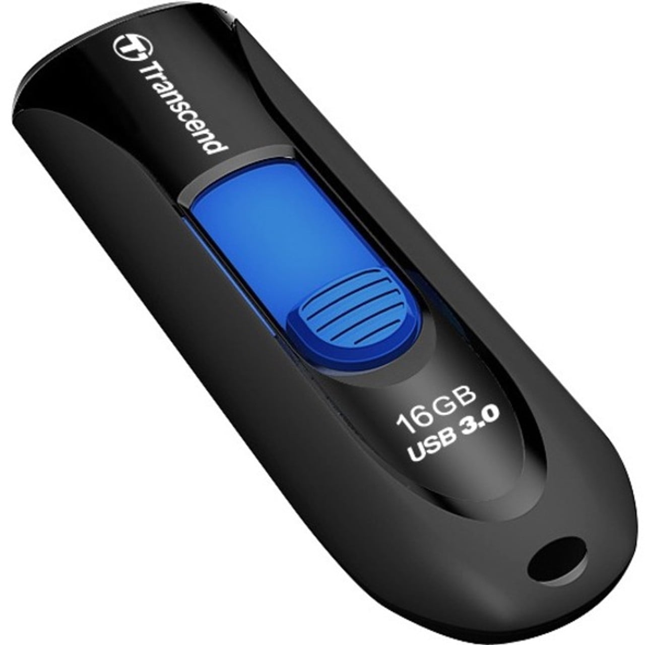 Transcend 16gb Jetflash 790 Usb 3.0 Flash Drive - 16 Gb - Black, Blue - Retractable, Capless (ts32gjf790k)