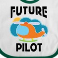 thumbnail image 4 of Inktastic Future Pilot Helicopter Boys or Girls Baby Bib, 4 of 4