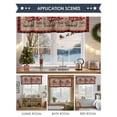 thumbnail image 6 of Valances for Windows Christmas Red Truck Rod Pocket Cafe Window Treatments Valance Curtains for Kitchen Bathroom Laundry Basement Windows 54"x18", 6 of 7