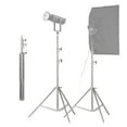thumbnail image 2 of Support 2m/79 Po Trépied en Métal Réglable avec Vis 1/4 Po Acier Inoxydable 2 Sections Réglables Capacité de Charge 3kg/6.6lbs pour Studio Photo/ Lumière Vidéo Led/ Parapluie, 2 of 7