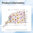 thumbnail image 6 of Kdxio Cartoon Birds & Flowers Pattern Turban Hat for Women Men Comfortable Adjustable Cleaning Working Cap with Sweatband, 6 of 8