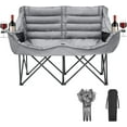 thumbnail image 4 of ABORON Oversized Double Camping Chair, Folding 2 Person Camping Chair Loveseat, Fully Padded Duo Chair Camping Couch, Portable Double Camp Chair, Lawn Chairs, Camping Bench with Carrying Bag, 4 of 10